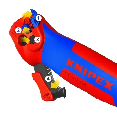Ніж монтерський KNIPEX, вигнуте лезо, до 7мм, 0.065кг