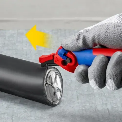 Ніж монтерський KNIPEX, вигнуте лезо, до 7мм, 0.065кг