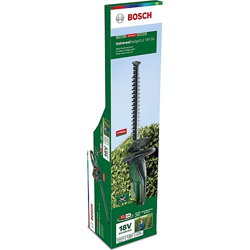 Кусторез аккумуляторный Bosch UniversalHedgeCut 18V-50 18В АКБ 1х2.5А·час 50мм шаг реза 20мм ЗП AL1830CV 2.6кг