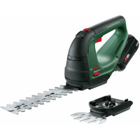 Ножницы для травы аккумуляторные Bosch AdvancedShear 18V-10 + насадка кусторез 10/20см шаг реза 8мм 1xPBA 1x2.0А·час 2.45кг