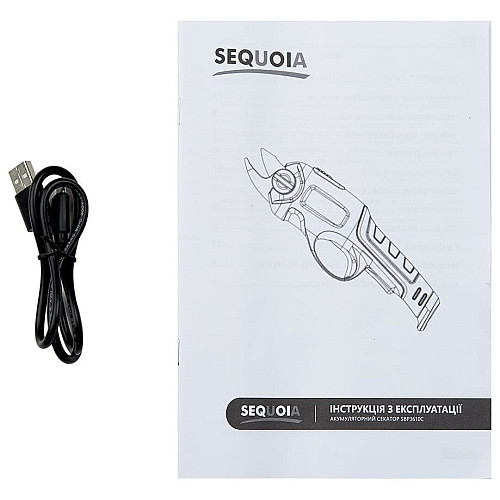 Секатор аккумуляторный SEQUOIA SBP3610C 3.6В акб 1х2А·ч d реза 10мм ЗП 0.6кг