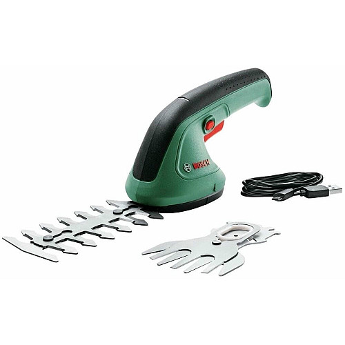 Кусторез аккумуляторный Bosch EasyShear 3.6В акб 1х1.5А·час лезвие 12см шаг реза 8мм 0.5кг