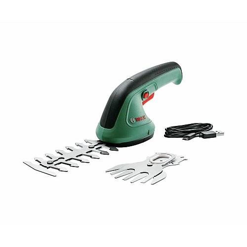 Кусторез аккумуляторный Bosch EasyShear 3.6В акб 1х1.5А·час лезвие 12см шаг реза 8мм 0.5кг