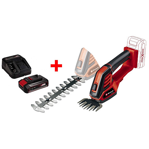 Ножиці для трави акумуляторні Einhell GE-CG 18/100 Li Kit 18В PXC акб 1х2.5А·год 10см крок різу 8мм 1.06кг
