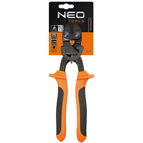 Ножницы Neo Tools для резки арматуры и стального троса, CrV, 210мм