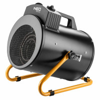 Теплова гармата електрична Neo Tools, 5кВт, 100м2, 366м3/год, 380В, нагрів. елемент - нерж. сталь, IPX4, чорний, 6.44кг
