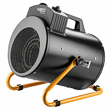 Теплова гармата електрична Neo Tools, 5кВт, 100м2, 366м3/год, 380В, нагрів. елемент - нерж. сталь, IPX4, чорний, 6.44кг