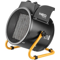 Тепловая пушка электрическая Neo Tools, 5кВт, 80м2, 588м3/ч, 380В, керамический нагрев. элемент (PTC), черный, 4.22 кг