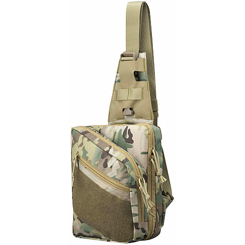 Сумка-слінг 2Е Tactical,  швидке відкривання, 4 відсіки, камуфляж