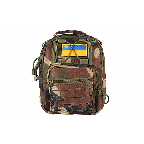 Сумка Слінг 2Е Tactical Laser Cut 2.5л, темний камуфляж