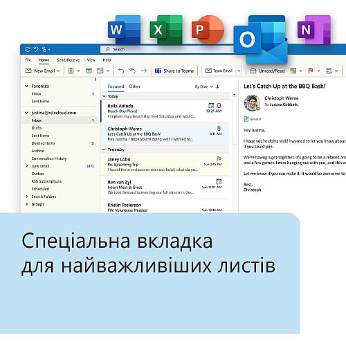 Примірник ПЗ Microsoft Office Home and Business 2024, ESD