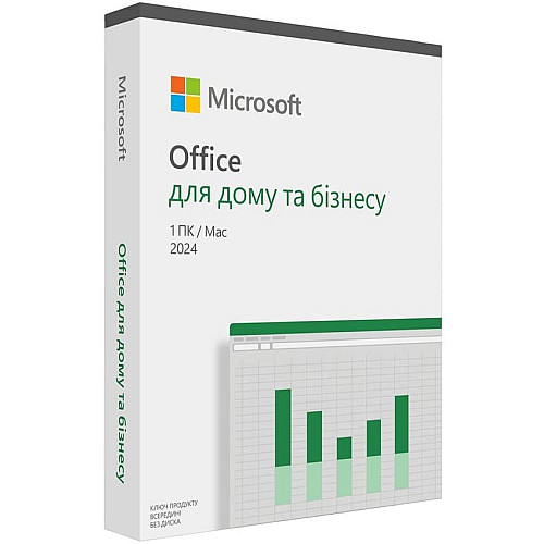 Экземпляр ПО Microsoft Office Home and Business 2024 укр, FPP без носителя