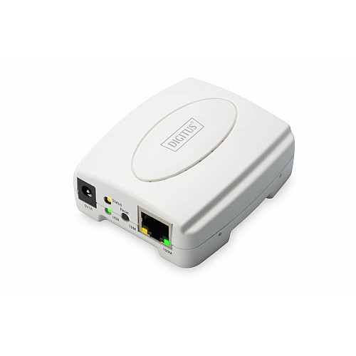 Принт-сервер DIGITUS Fast Ethernet, 1xRJ45, 1xUSB A 2.0