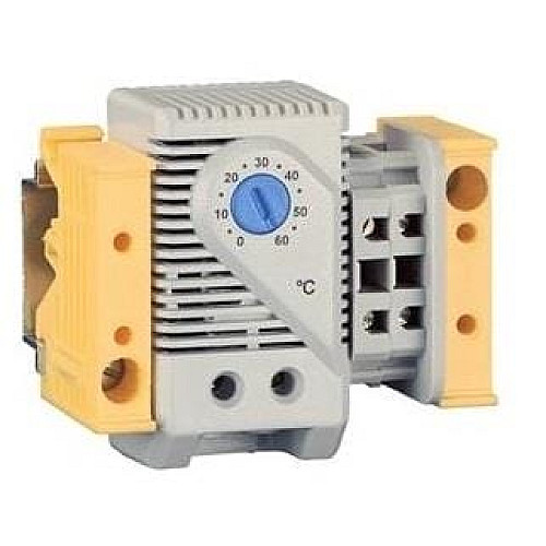 Термостат ZPAS 220V, AC, 6А, замикаючий, на DIN рейці,  для вентилятора