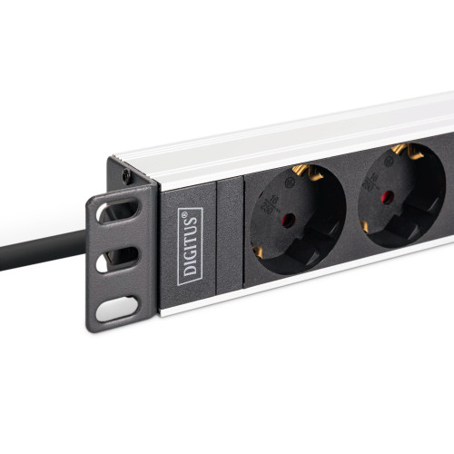 Пристрій розподілу електроживлення DIGITUS 1U, 9xSchuko, 16A, 250V, вилка C20