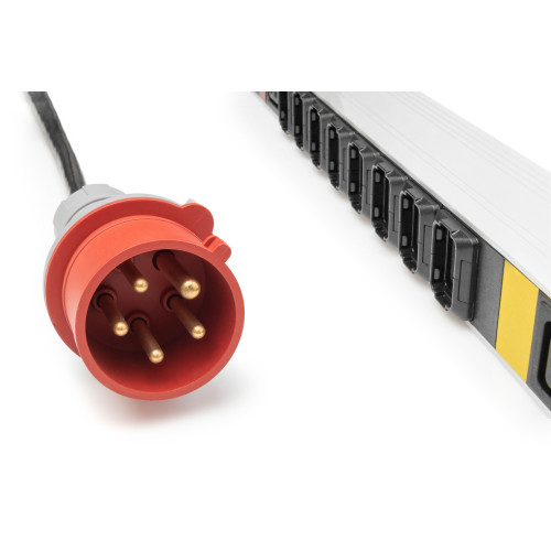 Пристрій розподілу електроживлення DIGITUS 0U, 24xC13, 3xC19, 3x16A, 250V, вилка IEC 60309 3ph