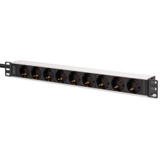 Пристрій розподілу електроживлення DIGITUS 1U, 9xSchuko, 16A, 250V, вилка C20