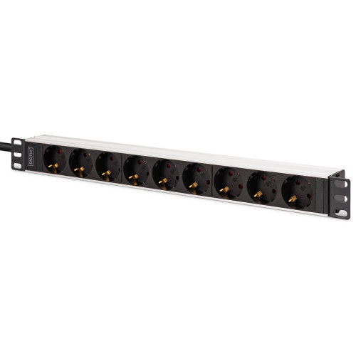 Пристрій розподілу електроживлення DIGITUS 1U, 9xSchuko, 16A, 250V, вилка C20