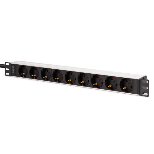 Пристрій розподілу електроживлення DIGITUS 1U, 9xSchuko, 16A, 250V, вилка C20