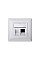 Лицевая панель DIGITUS 2х Keystone 80x80 с заземлением