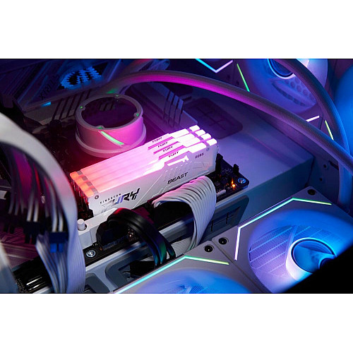 Память ПК Kingston DDR5 16GB 5600 FURY Beast RGB EXPO Белый