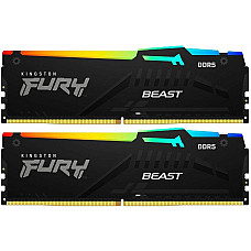 Пам'ять ПК Kingston DDR5 64GB KIT (32GBx2) 5600 FURY Beast RGB XMP