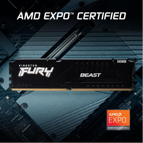 Пам'ять ПК Kingston DDR5  16GB 6000 FURY Beast  EXPO