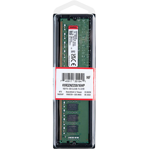 Пам'ять ПК Kingston DDR4 16GB 3200