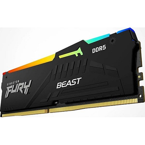 Пам'ять ПК Kingston DDR5 16GB 5200 FURY Beast   RGB