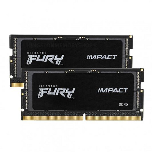Пам'ять ноутбука Kingston DDR5 16GB KIT (8GBx2) 4800 FURY Impact