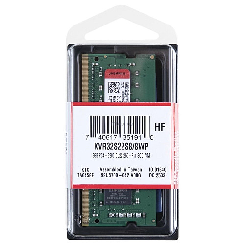 Пам'ять ноутбука Kingston DDR4   8GB 3200