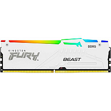 Пам'ять ПК Kingston DDR5 32GB 5600 FURY Beast  RGB XMP Білий