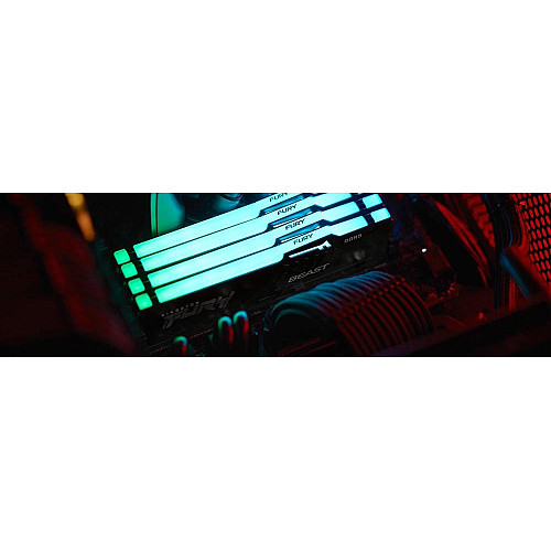 Пам'ять ПК Kingston DDR5 64GB KIT (32GBx2) 6000 FURY Beast RGB