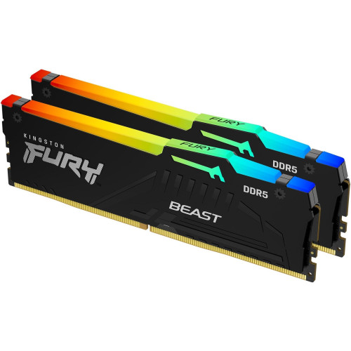 Пам'ять ПК Kingston DDR5  16GB KIT (8GBx2) 5600 FURY Beast RGB EXPO