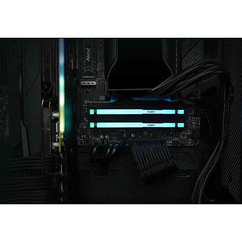 Пам'ять ПК Kingston DDR5 32GB KIT (16GBx2) 5600 FURY Beast RGB