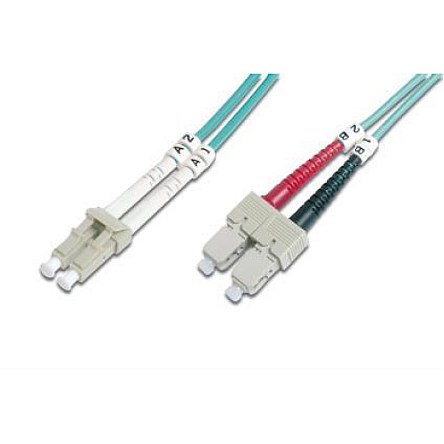 Патч-корд волоконно-оптичний DIGITUS LC/UPC-SC/UPC, 50/125, MM, OM3, duplex, 10м