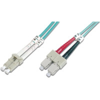 Патч-корд волоконно-оптичний DIGITUS LC/UPC-SC/UPC, 50/125, MM, OM3, duplex, 1м