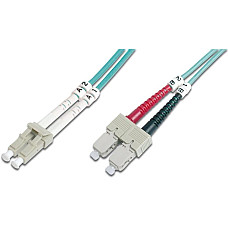 Патч-корд волоконно-оптичний DIGITUS LC/UPC-SC/UPC, 50/125, MM, OM3, duplex, 1м