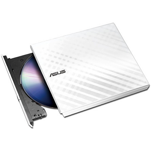 Оптический портативный привод ASUS SDRW-08D2S-U LITE DVD+-R/RW burner USB2.0 белый Retail Box Slim