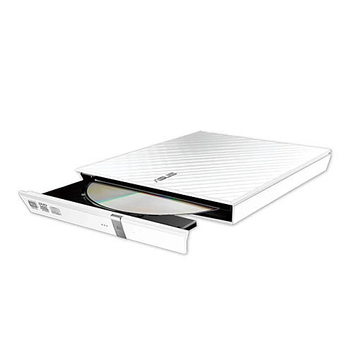 Оптический портативный привод ASUS SDRW-08D2S-U LITE DVD+-R/RW burner USB2.0 белый Retail Box Slim