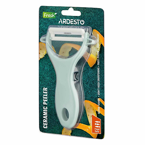 Овощечистка керамическая ARDESTO Fresh, керамика, пластик, зеленый светлый