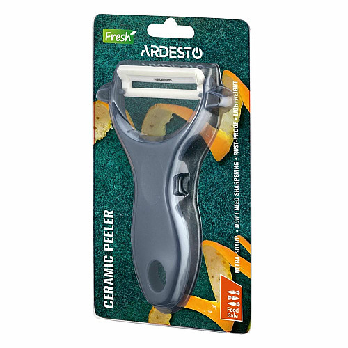 Овочечистка керамічна ARDESTO Fresh, кераміка, пластик, темний