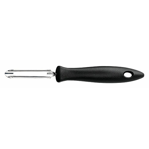 Овощечистка вертикальная Fiskars Essential, с подвижным лезвием, 18.4см, нержавеющая сталь, пластик, черный