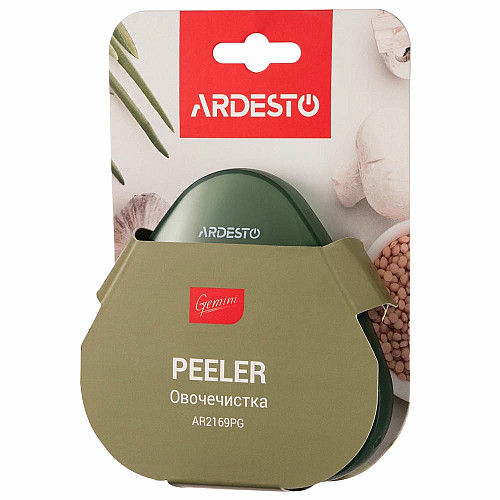 Овощечистка 3 в 1 с чехлом ARDESTO Gemini, нержавеющая сталь, пластик, зеленый