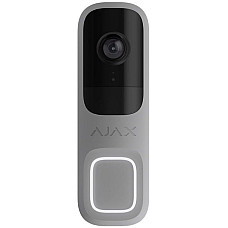 Відеодзвінок Ajax Doorbell, універсальне встановлення, 4 мп, 155° вертикальний 90° горизонтальний, іч 6м, дальнісь виявлення руху 4м, штучний інтелект, wi-fi, grey