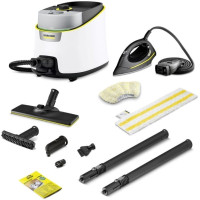Пароочисник Karcher SC 4 Deluxe Iron, 2200Вт, 1300мл, 4Бар, праска, швабра, білий