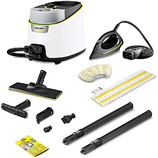 Пароочисник Karcher SC 4 Deluxe Iron, 2200Вт, 1300мл, 4Бар, праска, швабра, білий