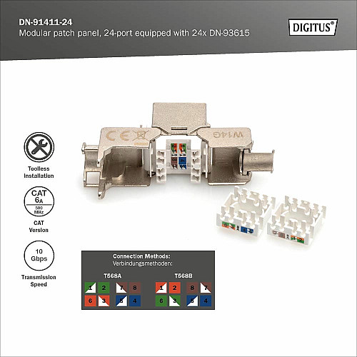 Патч-панель DIGITUS CАТ 6А STP, 19