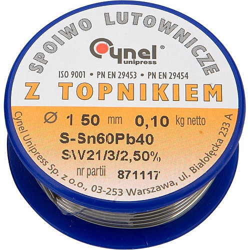 Набор для пайки TOPEX припой1.5ммх100г Sn60Cu40 канифоль 30мл