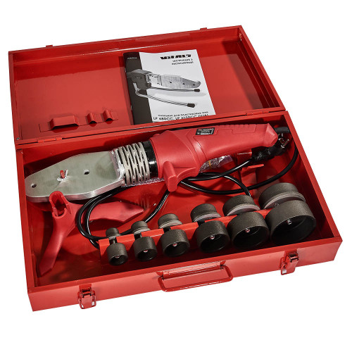 Паяльник для пластикових труб Vitals LP 6150CC dual 750/1500Вт 0-300°C насадки 20; 25; 32; 40; 50; 63мм кейс